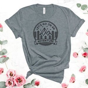 Let's Go On An Adventure Soft Graphic Tee Shirt